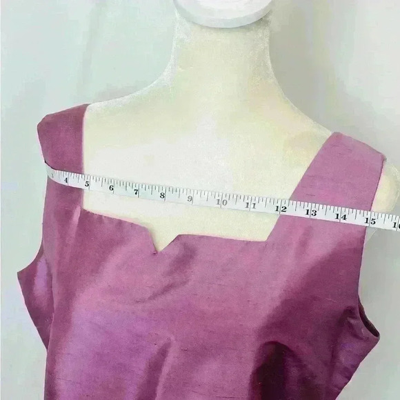 100 % Silk Vintage Rena Rowan Dress Suit, Dress size 8, Blazer size 4. - Picture 9 of 15